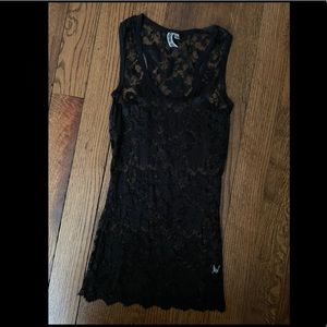 Black lace BKE tank top